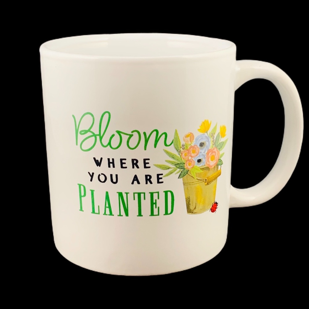 BLOOM WHERE YOU ARE PLANTED MUG NWT - Picture 4 of 4